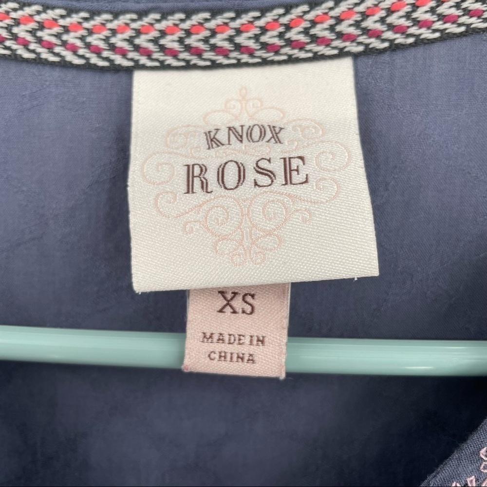 Knox Rose Purple / Blue  Embroidered Boho Top - Picture 12 of 13